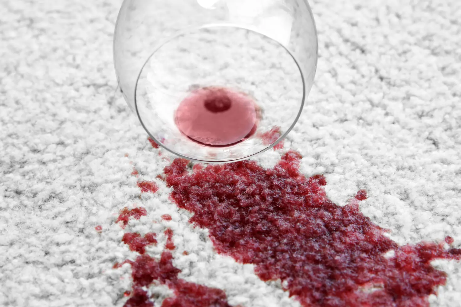 Red wine stain on a carpet in Geelong